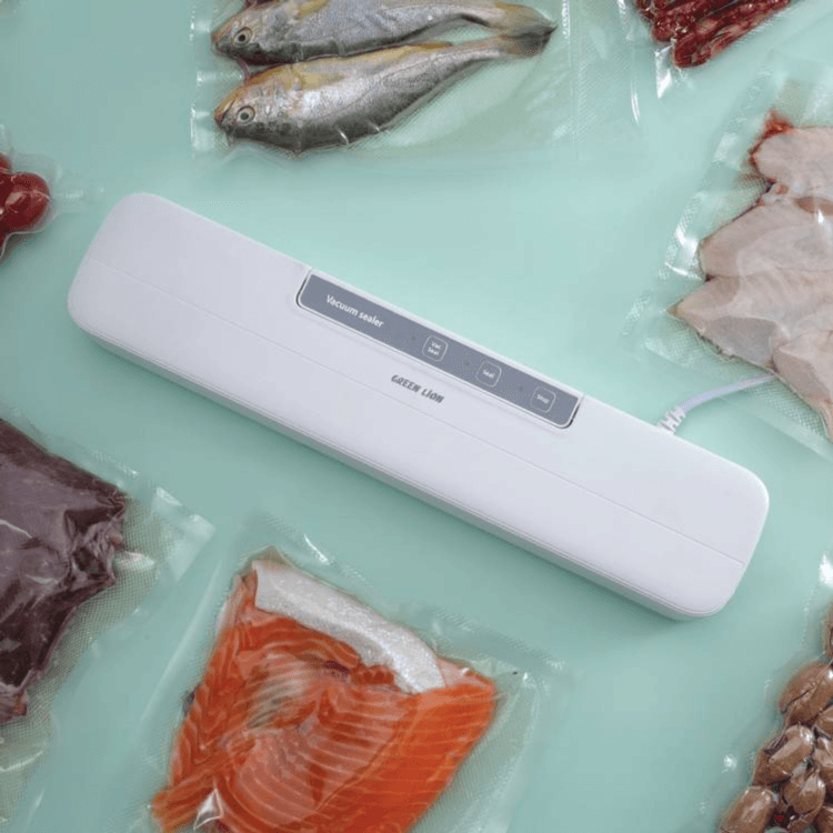 Green Lion Vacuum Sealer Machine, 220V/50Hz - 110V/60Hz Voltage & Frequncy, 10-20 Seconds Vacuum Sealing Time - White