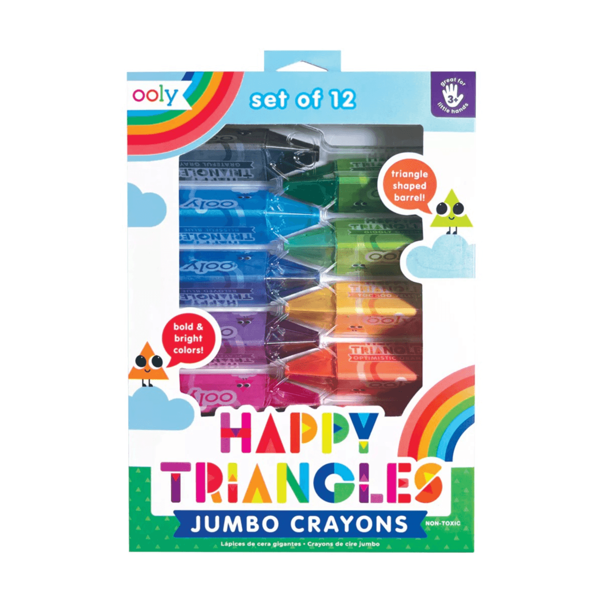 Happy Triangles Jumbo Crayons 