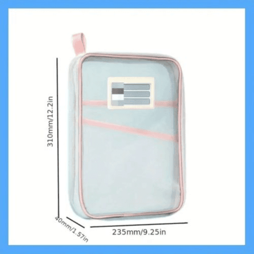 4-Pack Durable A4 File Bags with Handle