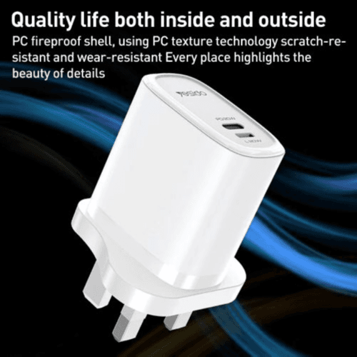 YESIDO - TRAVEL CHARGER - L - C Reverse (YC90)