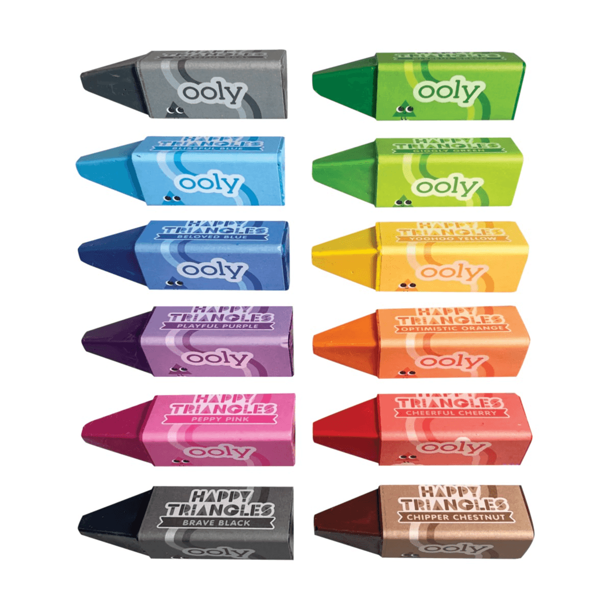 Happy Triangles Jumbo Crayons 