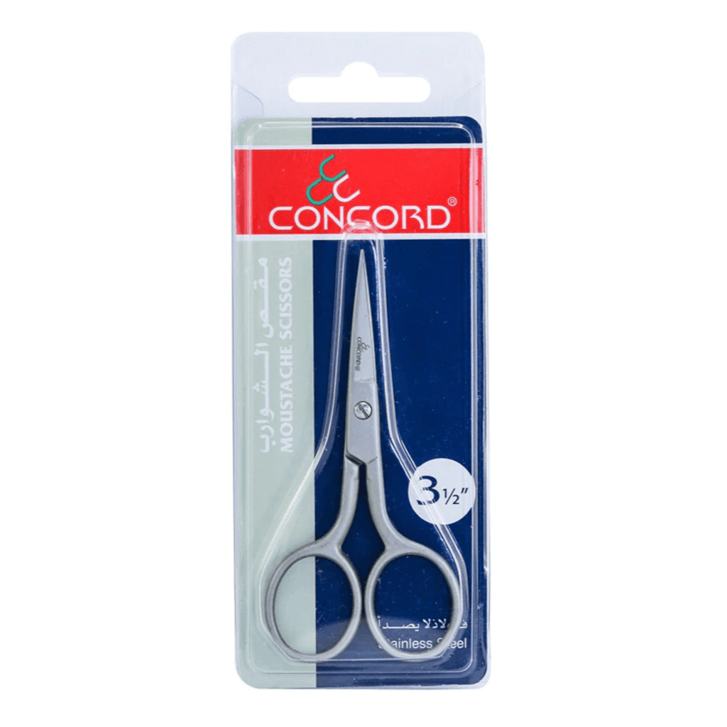 Concord Stainless Steel Moustache Scissor 3.5 Inch Satin Silver