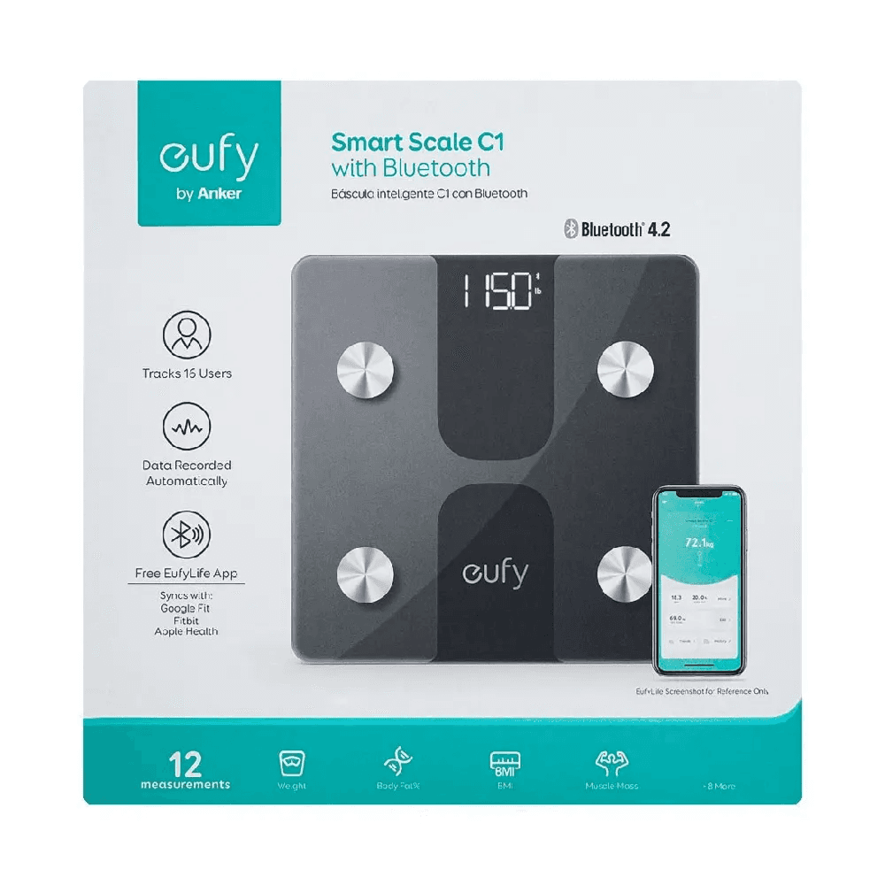 Anker Eufy Smart Scale C1 With Bluetooth Body Fat Scale,15 Measurements - T9146K15