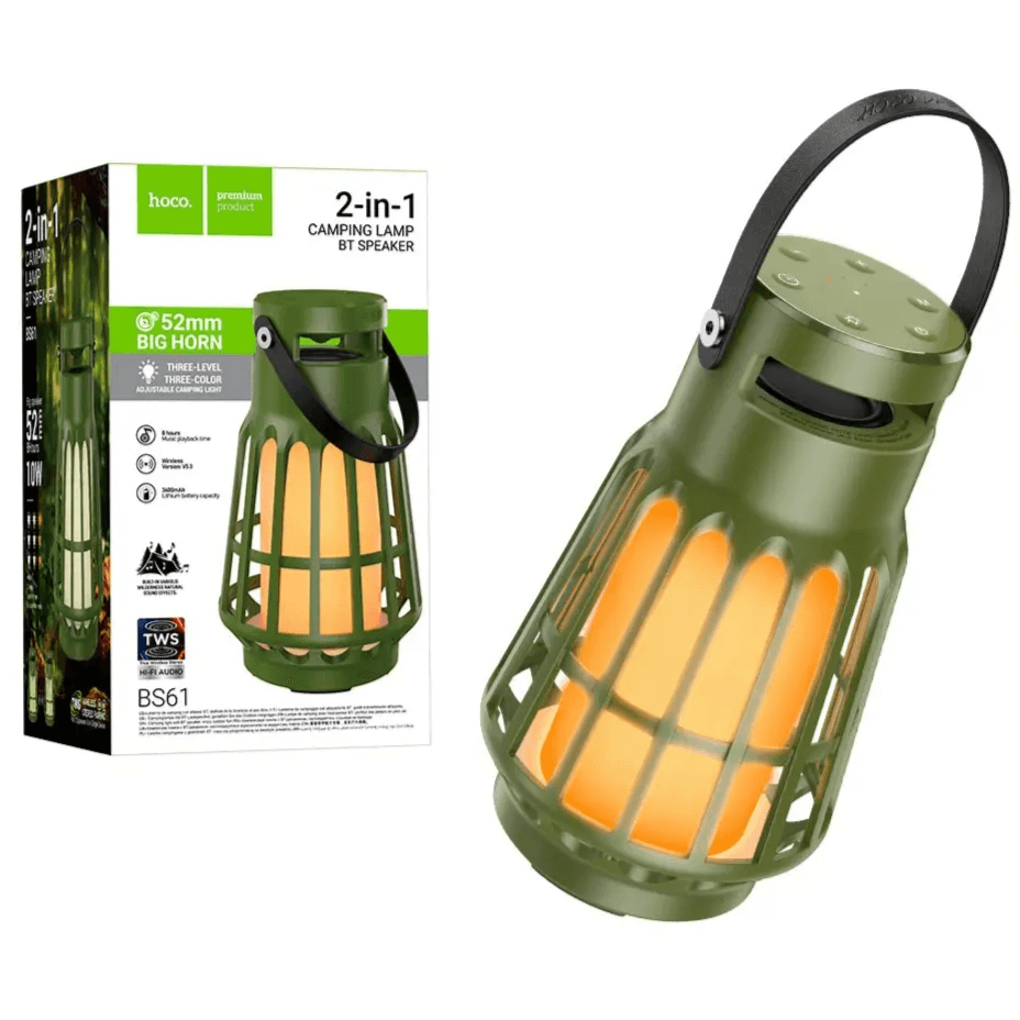 Bluetooth Speaker with Camping Lamp Wireless 2 in 1 - Hoco BS61