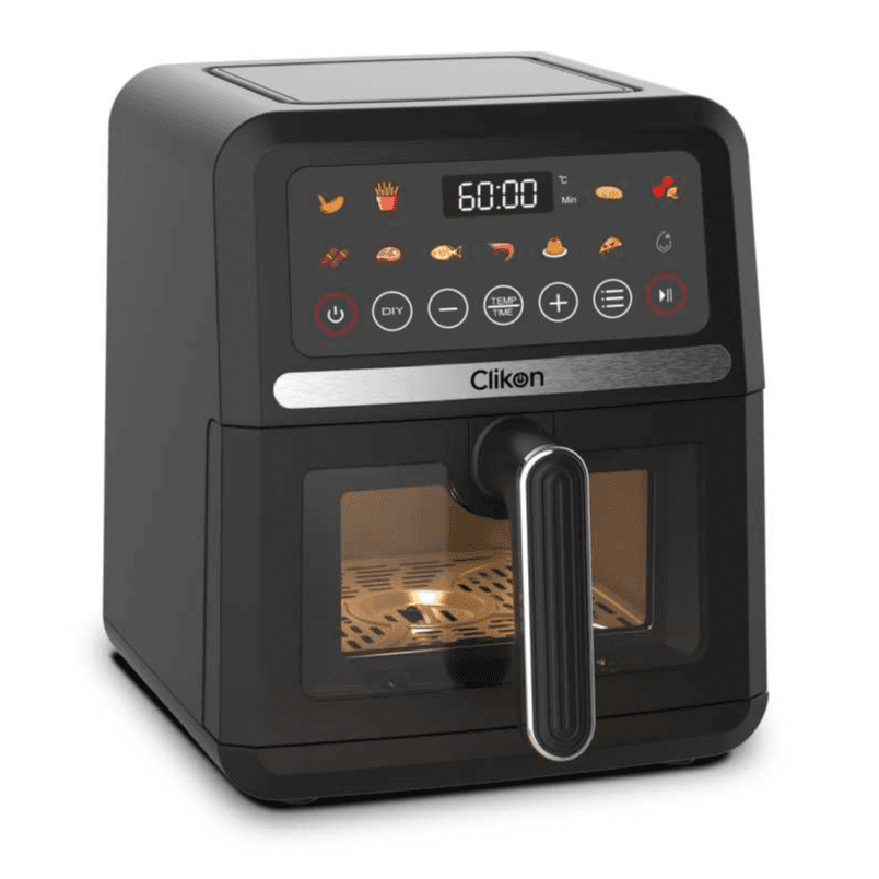 قلاية هوائية كليكون CK367 5 لتر ديجيتال Airchef 1500 وات مع نافذة - أسود