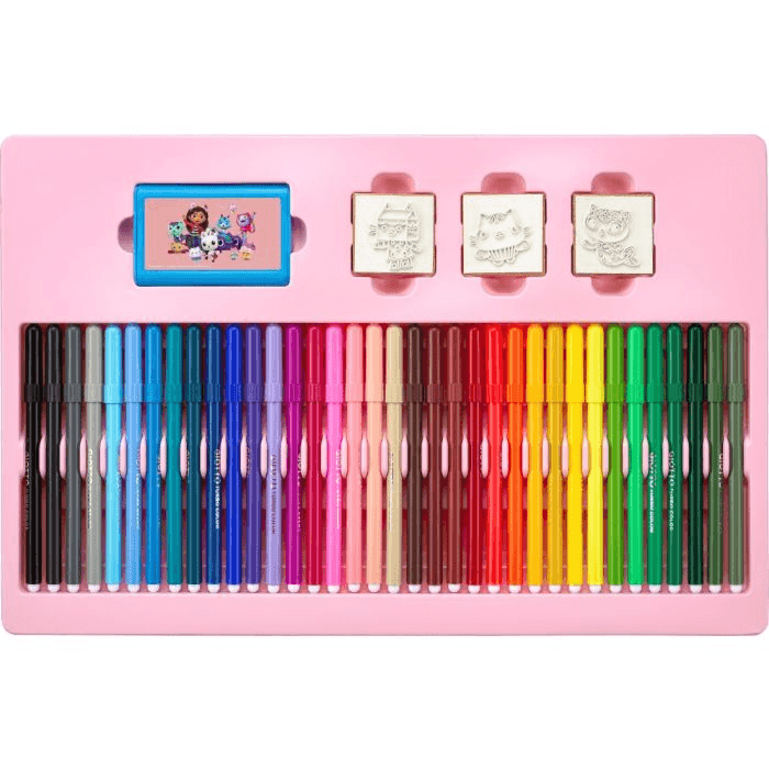 Gabby's Dollhouse 36-Felt Tip Pens and Colouring Book Set