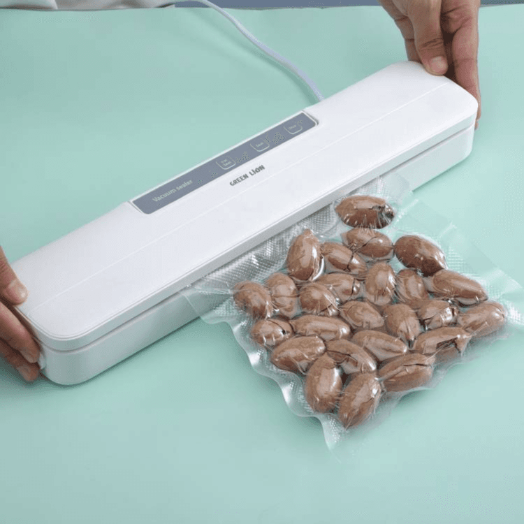Green Lion Vacuum Sealer Machine, 220V/50Hz - 110V/60Hz Voltage & Frequncy, 10-20 Seconds Vacuum Sealing Time - White