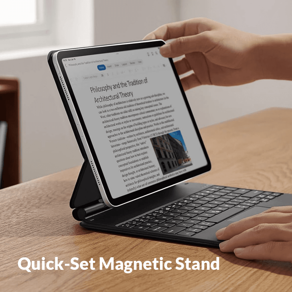 Magnetic Case with English/Arabic Keyboard Bluetooth iPad Pro 13 (2024)  (iPad Pro 12.9') - XUNDD