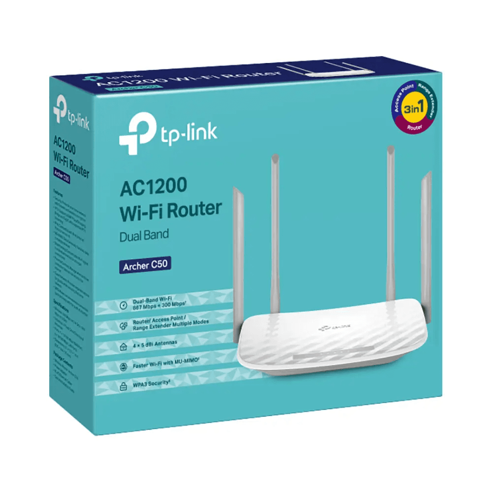 TP-Link Wi-Fi Router Wireless  Dual Band  Archer C50 AC1200 