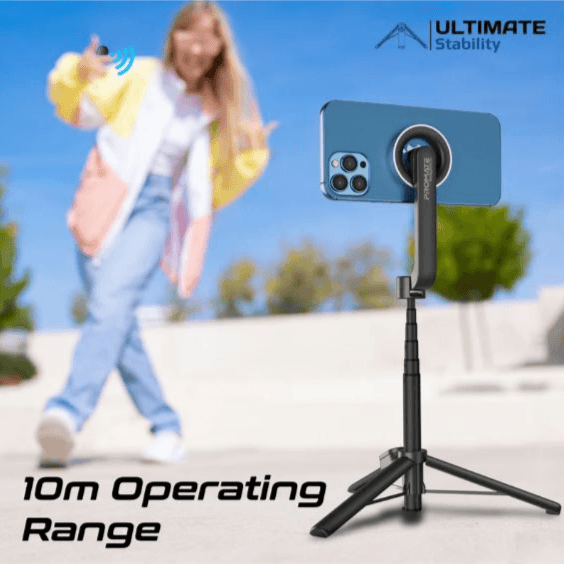 MAGSTICK MagSafe Compatible Foldable Selfie Stick with BT Remote Control