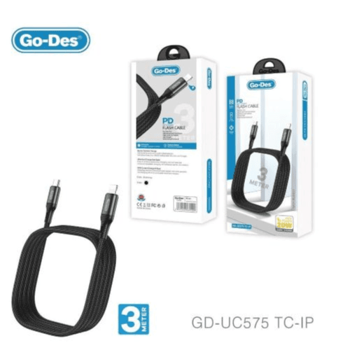 Go-Des - PD FLASH CABLE 3 Meter NYLON BRAIDED (GD-UC575 TC-IP)