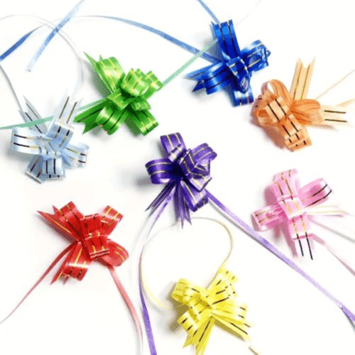 40pcs - Rainbow color 8 color small size ribbon bow