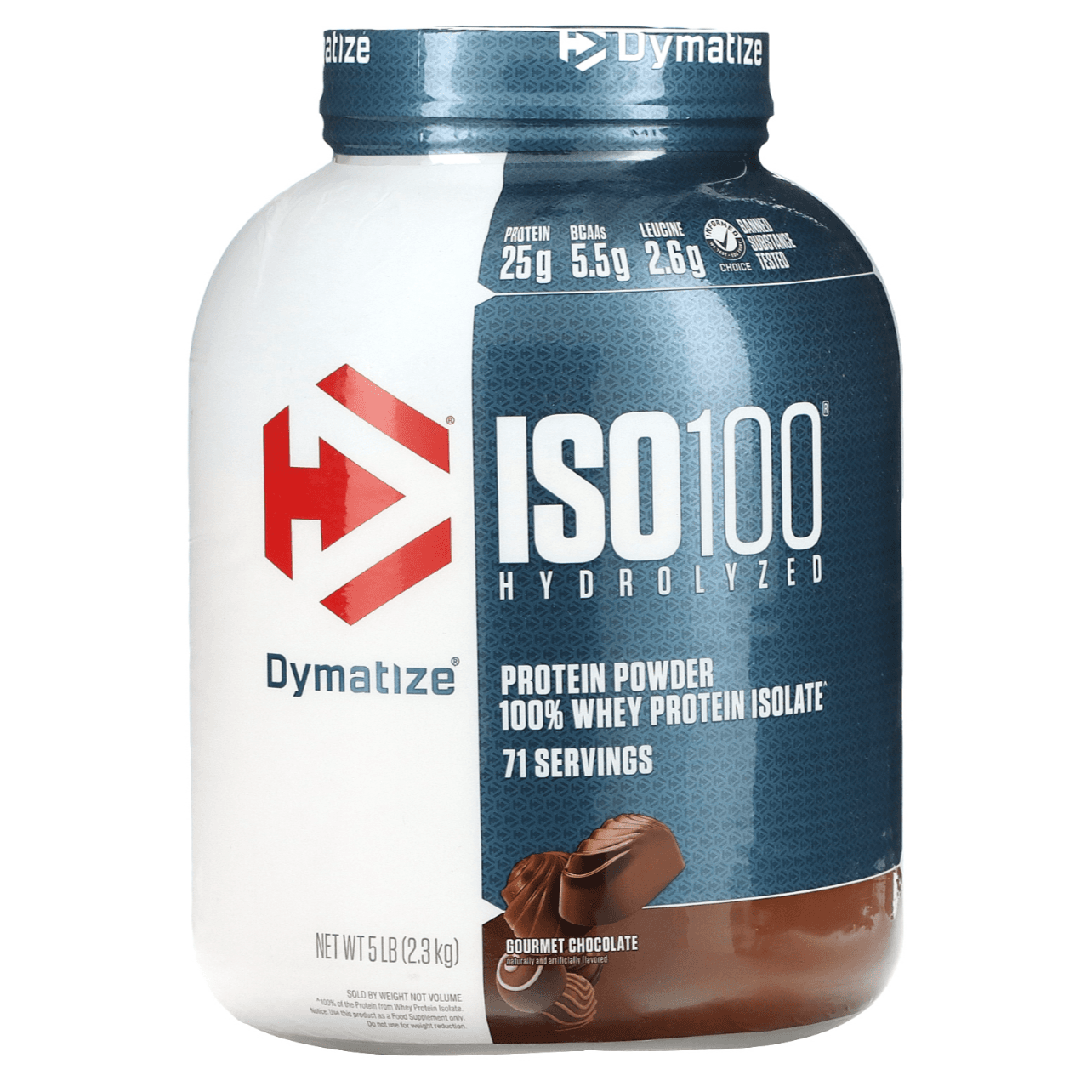 Dymatize, Iso 100, Protein Isolate, 5 Lb, Gourmet Chocolate