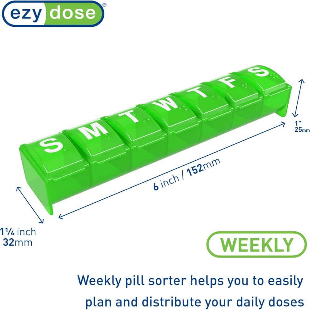 Ezy dose Weekly Pill planner with rounded base ref.67419