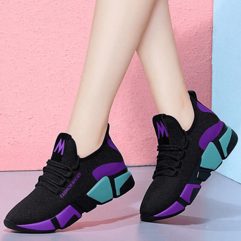 New design trendy lace up sneaker women fashion ladies latest design sports shoes
