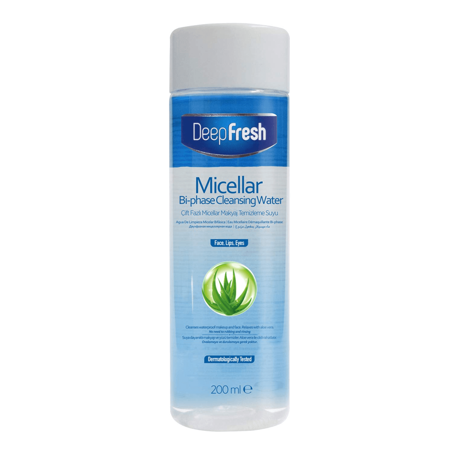 DeepFresh Micellar cleansing water for face-Lips & eyes with Aloevera 200ml