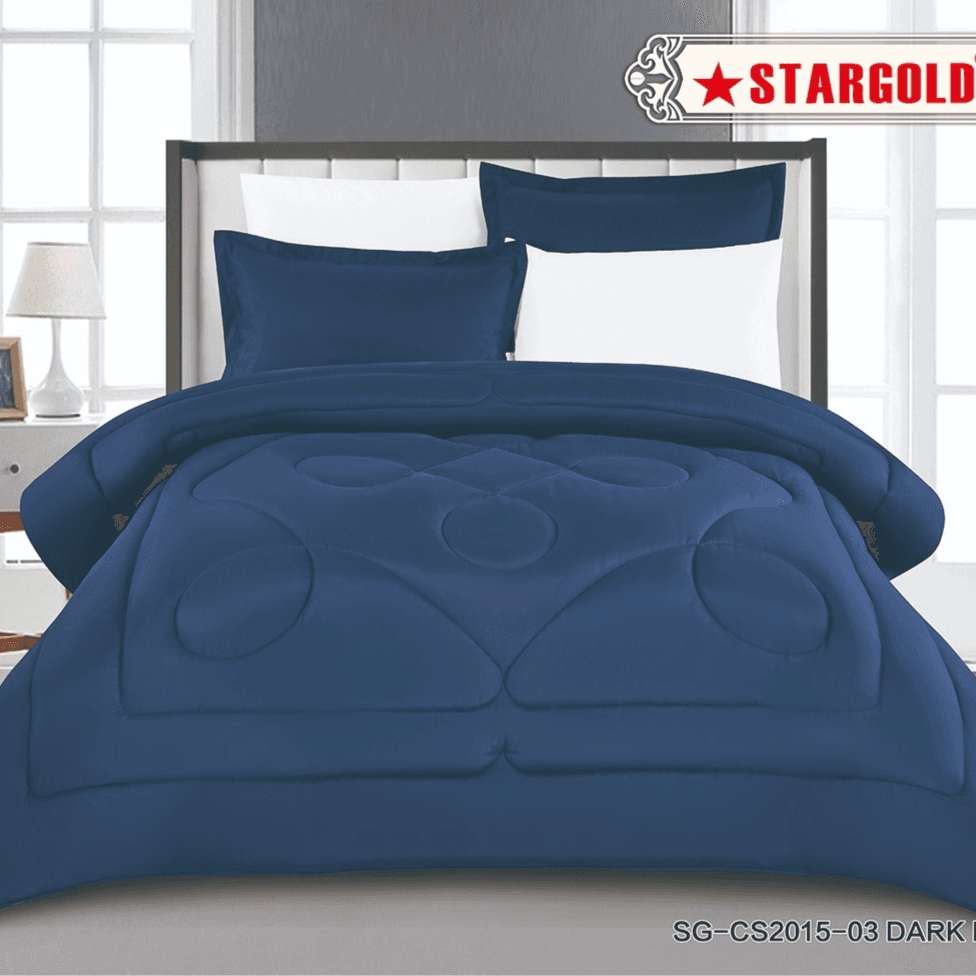 STARGOLD COMFORTER 220 x 240cm 6pcs Set SG-CS2015 DARK BLUE