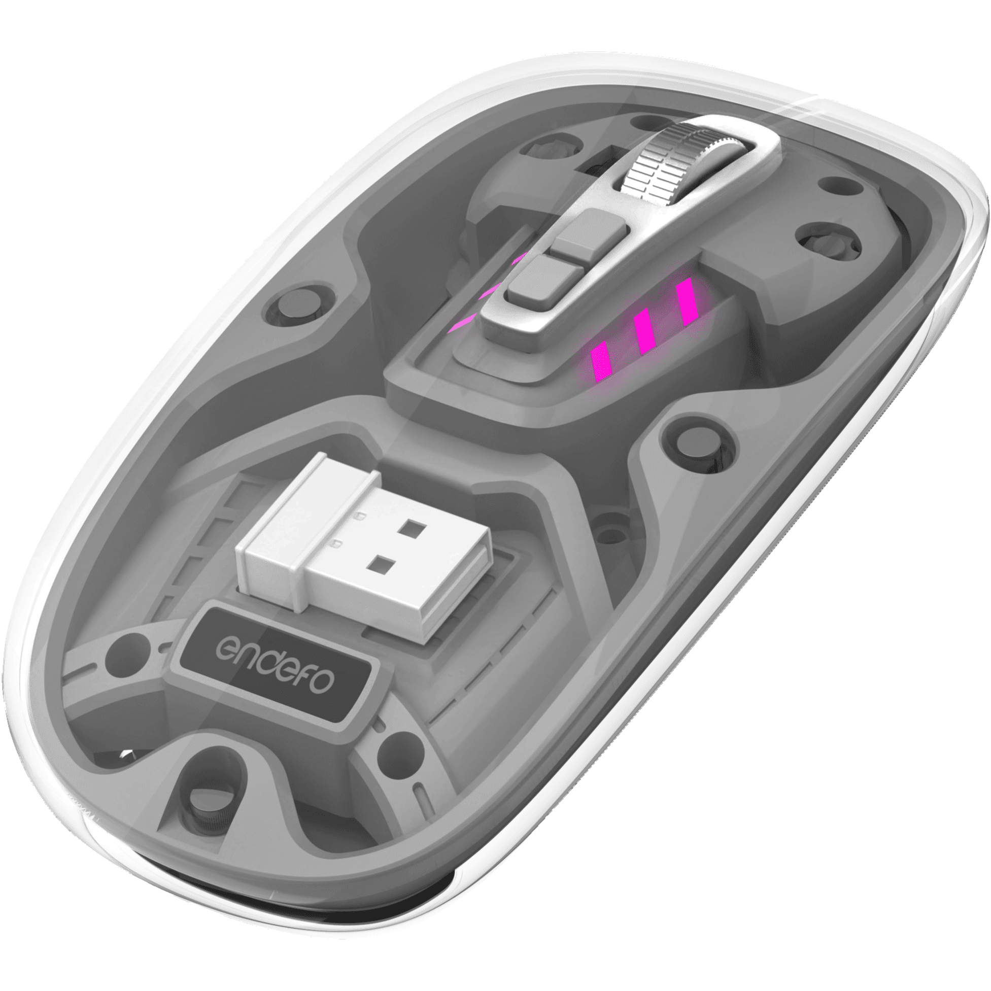 ENDEFO ENCLICK EWM01 WIRELESS 5D CLEAR MOUSE