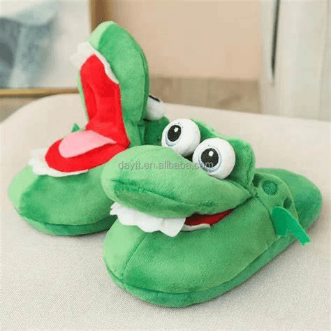 Cartoon Crocodile Slippers - Cute Children Warm Slippers