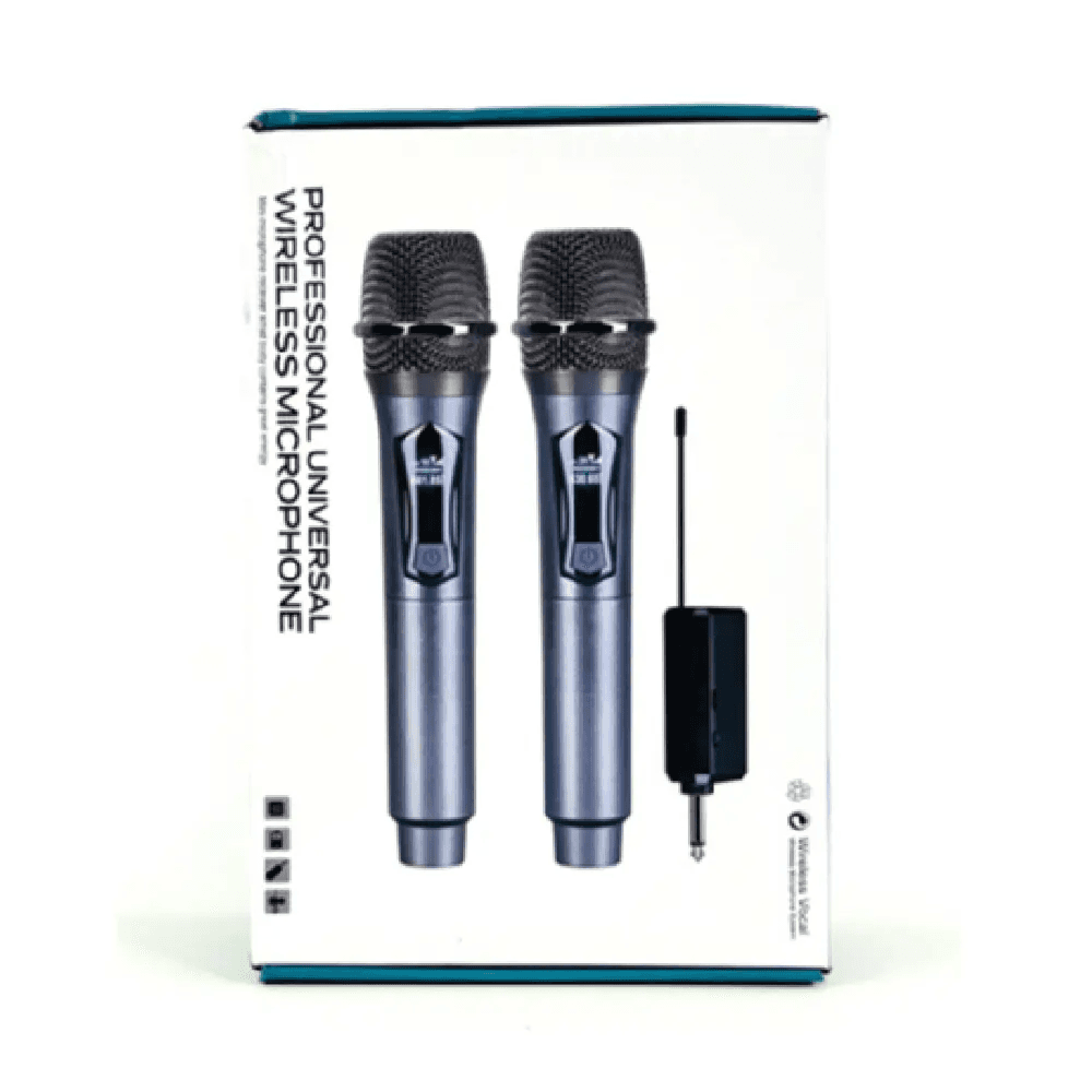 Professional Universal Dual Wireless Microphone  Rechargeable Battery