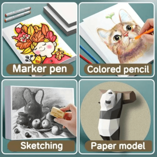20 Sheets A4 White Cardboard & Art Paper for Painting & Crafts (120gsm)