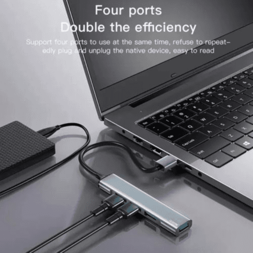 Yesido - Hub Adapter 4 In 1 Multifunctional Type-c Docking Station (Hb17)