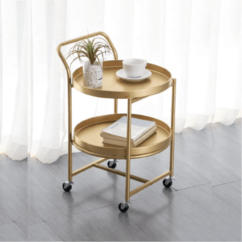Modern Gold Side Wheel Table