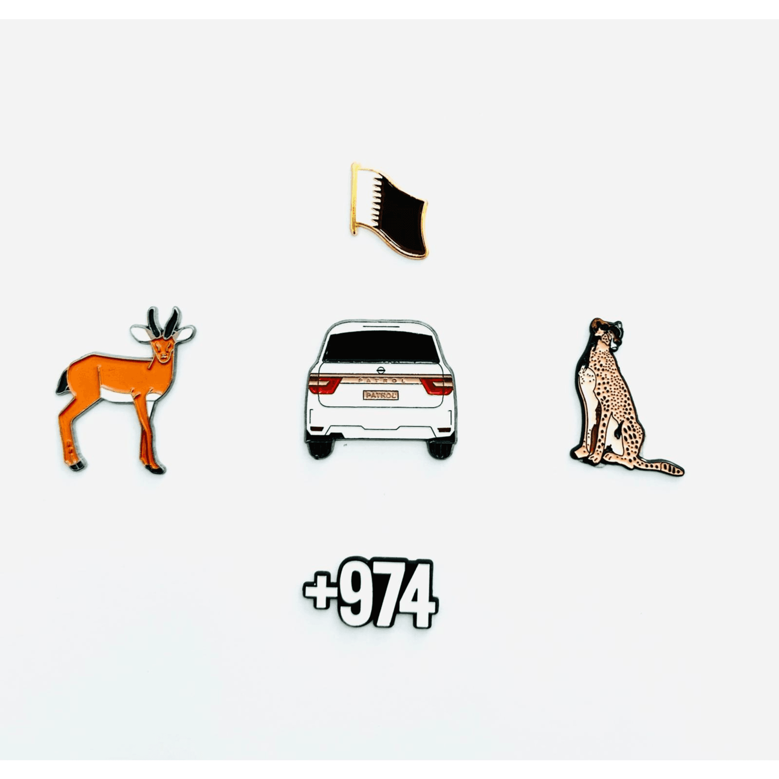 Metal 3D Stickers Qatar Mix Combo For Mobile Phones, Laptops And More - 5 pcs