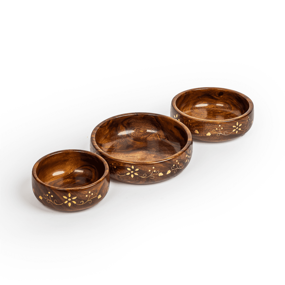 Wooden Bowl Set Of 3