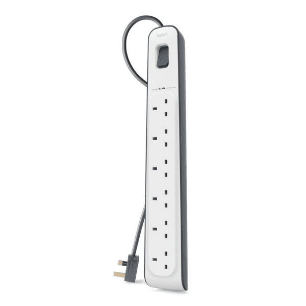 Belkin Bl-srg-6ot-2m-uk 6 Outlet Surge Protection Strip With 2 Meter Power Cord