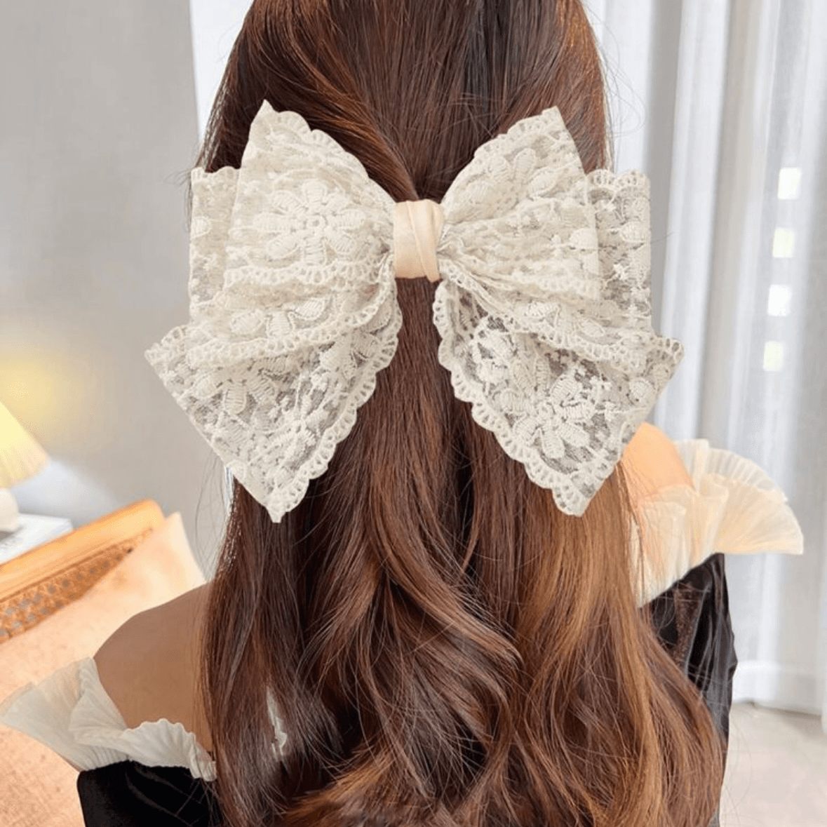 Hair Clip - 1 pc - Beige 
