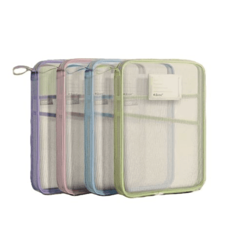 4-Pack Durable A4 File Bags with Handle