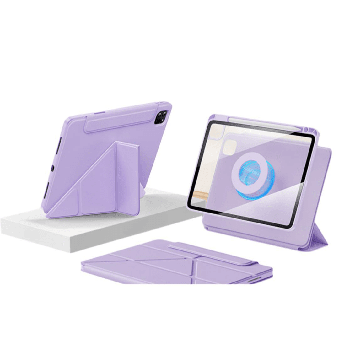 Ipad Book Case Foldable Premium Purple