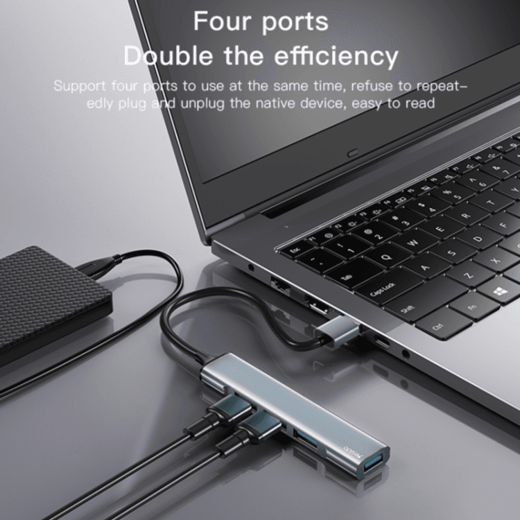 محول YESIDO 4 في 1 USB محطة إرساء متعددة الوظائف - HB18