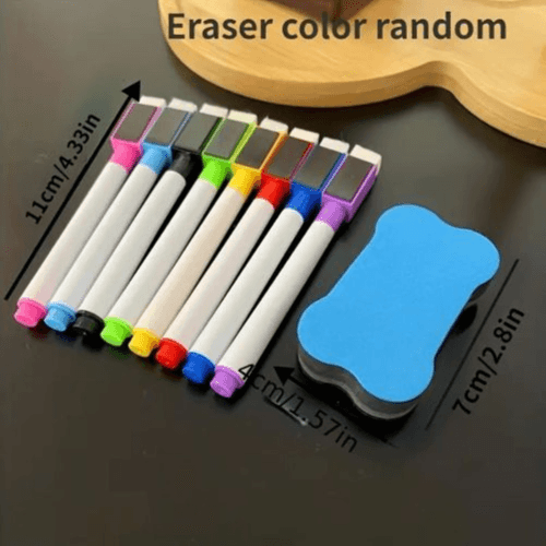 8 Pcs Scratch-Free Erasable Whiteboard Pens (Random)