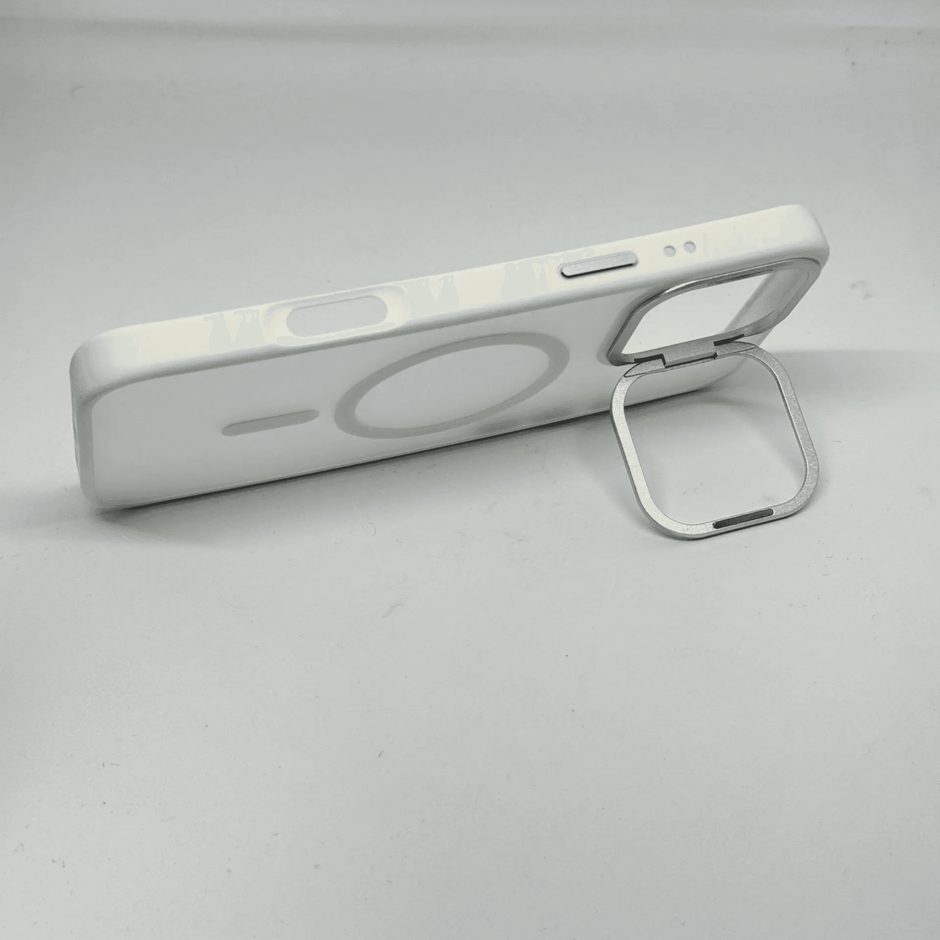 iphone 16 PRO MAX Magsafe Cover with Camera Holder Skin-matte Design WHITE - XUNDD