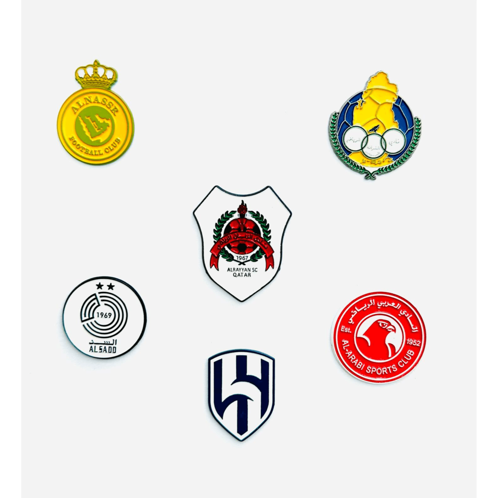 Metal 3D Stickers Qatar Sports Combo  For Mobile Phones, Laptops And More - 6 pcs