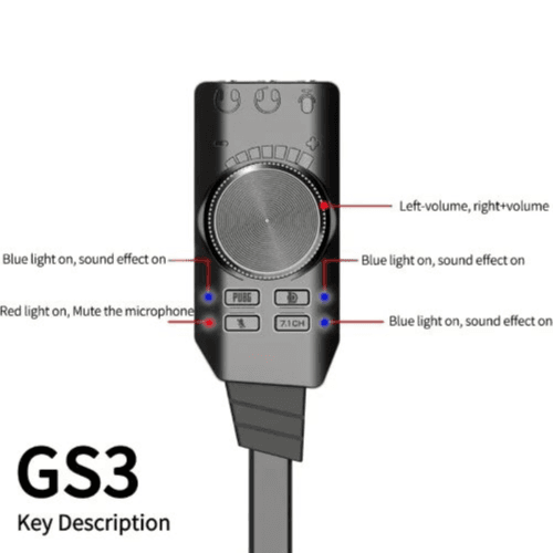 Usb Dsp Sound Card Gs3 Mark || (Xzt004566)