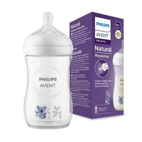 Avent Natural Response Koala decorated Plastic Feeding bottle 1+months 260ml ref-SCY903/67