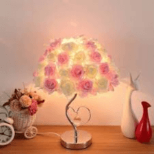 European Table Lamp Rose Flower LED Night Light