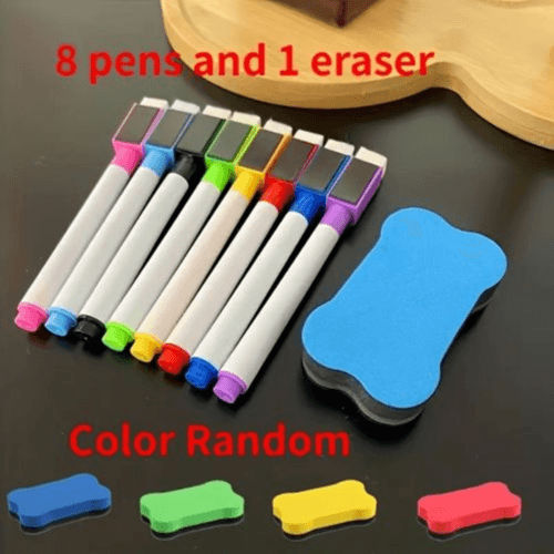 8 Pcs Scratch-Free Erasable Whiteboard Pens (Random)