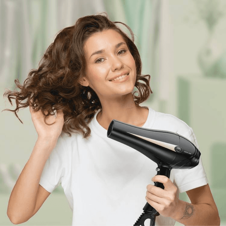 Green Lion Professional Hair Dryer, 2000W Rated Power, 28-69°C Temperature, black