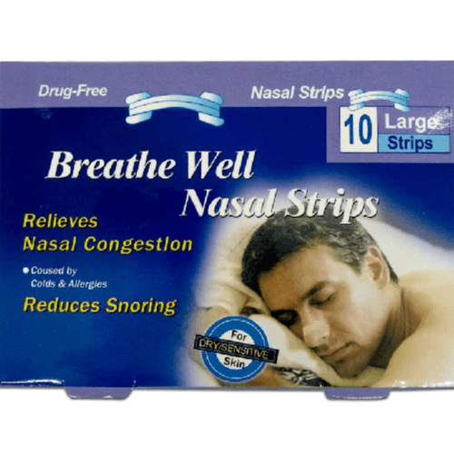 BREATHE WELL NASAL STRIP LARGE ,10 STRIPS