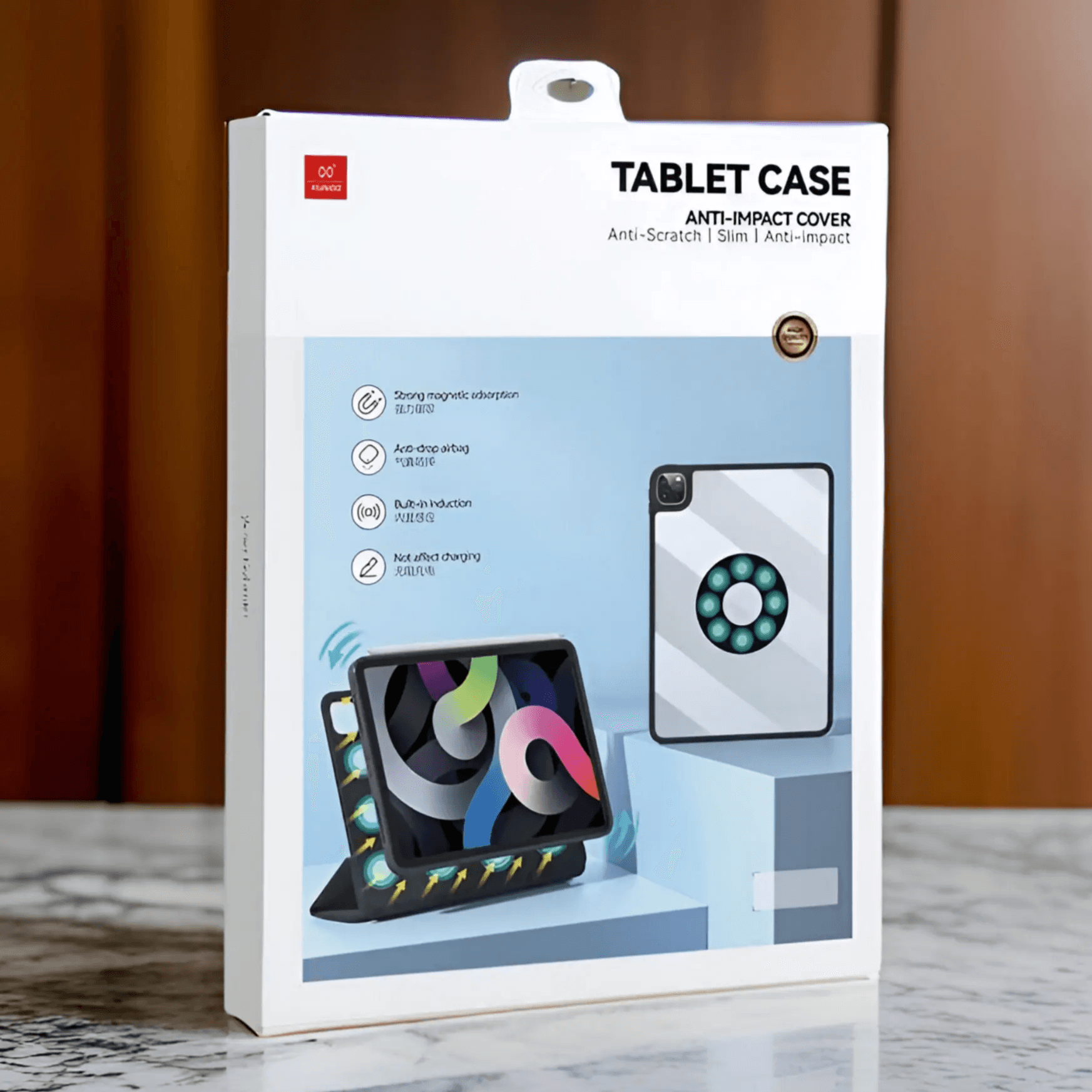 Ipad 10.9 (2022) Magnetic Folding Case 360° Rotation Black - Xundd