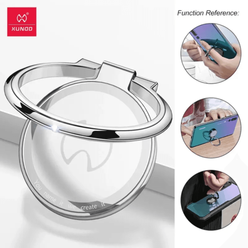 Phone Holder Magnetic Finger Ring Grip - Black XUNDD