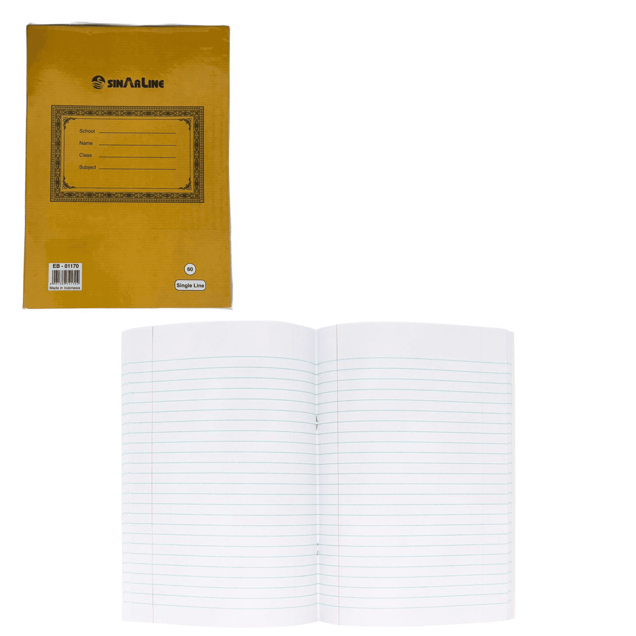 دفتر ملاحظات سينارلاين إنجليزي سطر واحد 60 ورقة NB-10