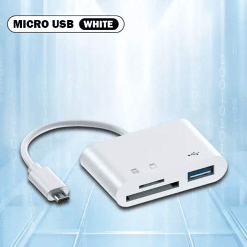 3-in-1 Micro USB SD/TF Card Reader Adapter for Android, MacBook & Camera