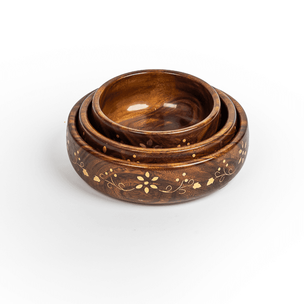 Wooden Bowl Set Of 3