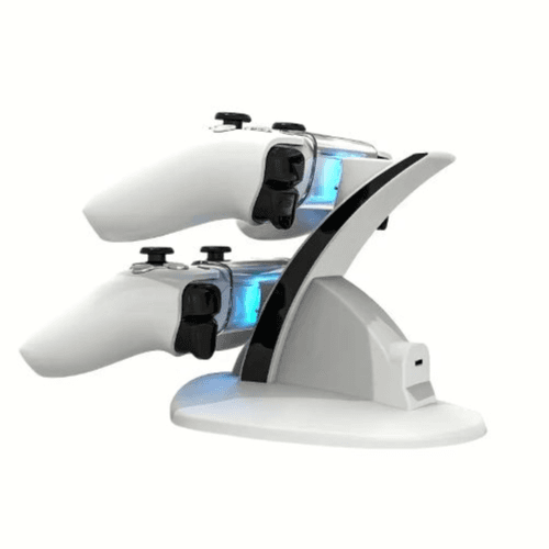 PS5 Controller Charging Stand – Dual Charging Dock Station for PlayStation 5 (White)