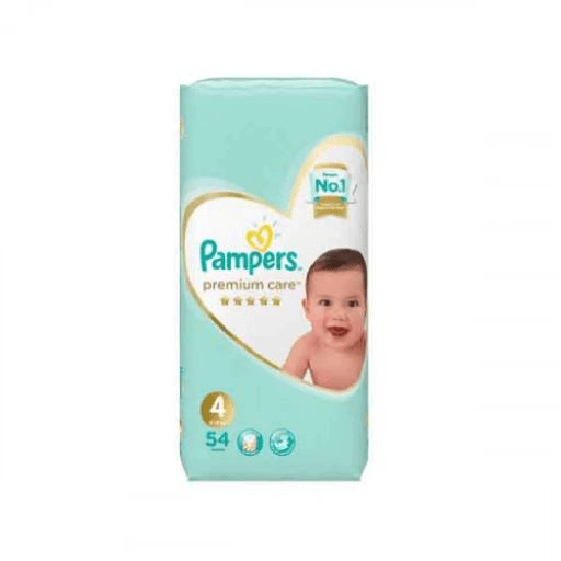 pampers premium protection size four 9-14KG 54 diapers